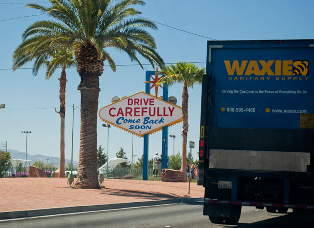 the back of the fabulous Las Vegas sign